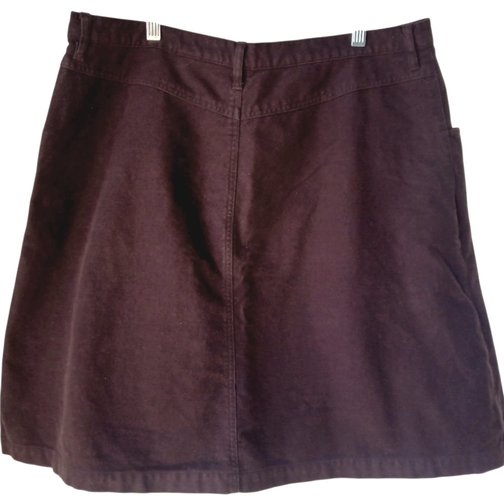 Eddie Bauer Women's Brown Felt Wrap Midi Skirt-Size 20 EUC - Picture 6 of 6